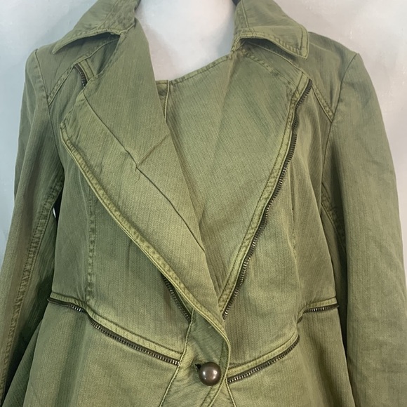 Free People Asymmetric Green Utility Jacket-NWT - Picture 4 of 16